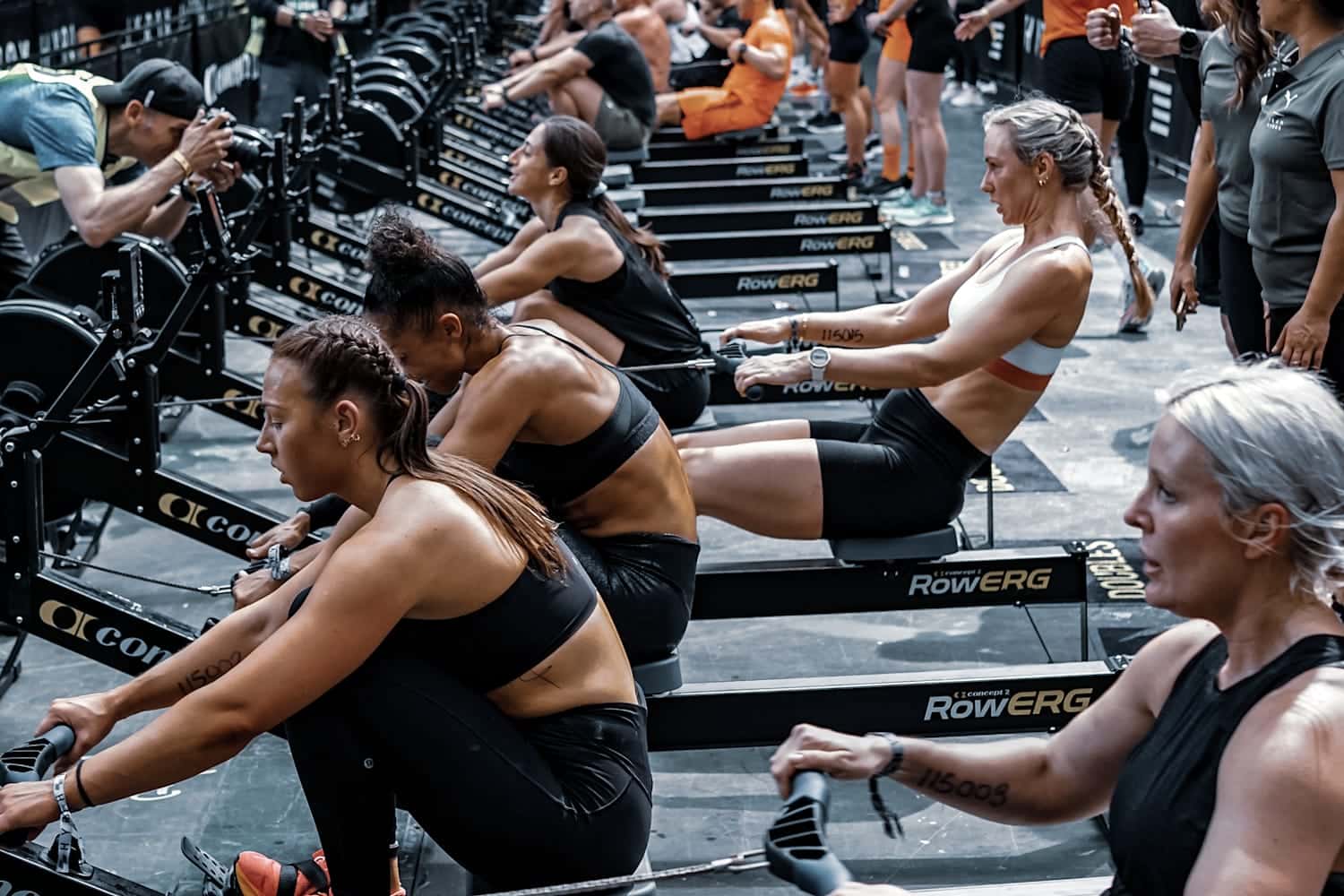 What is HYROX — athletes training at a HYROX fitness race