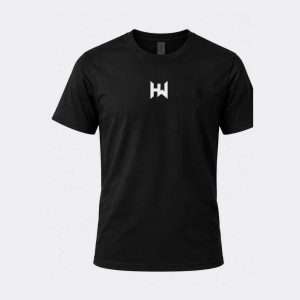 Front of the black HITW HYROX Dallas Race Team tee
