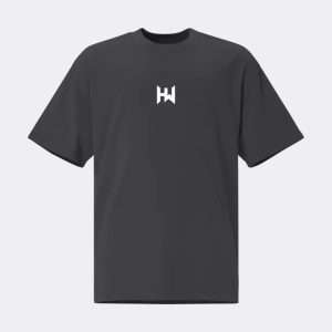 Front of the Washed Charcoal HITW Stay Hungry tee